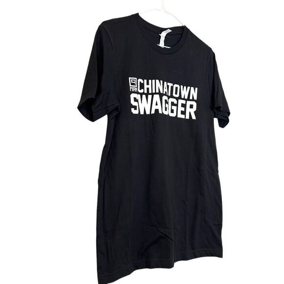 Bella + Canvas China Town Swagger Short Sleeve Crew Neck Black T-Shirt Medium - Picture 2 of 5